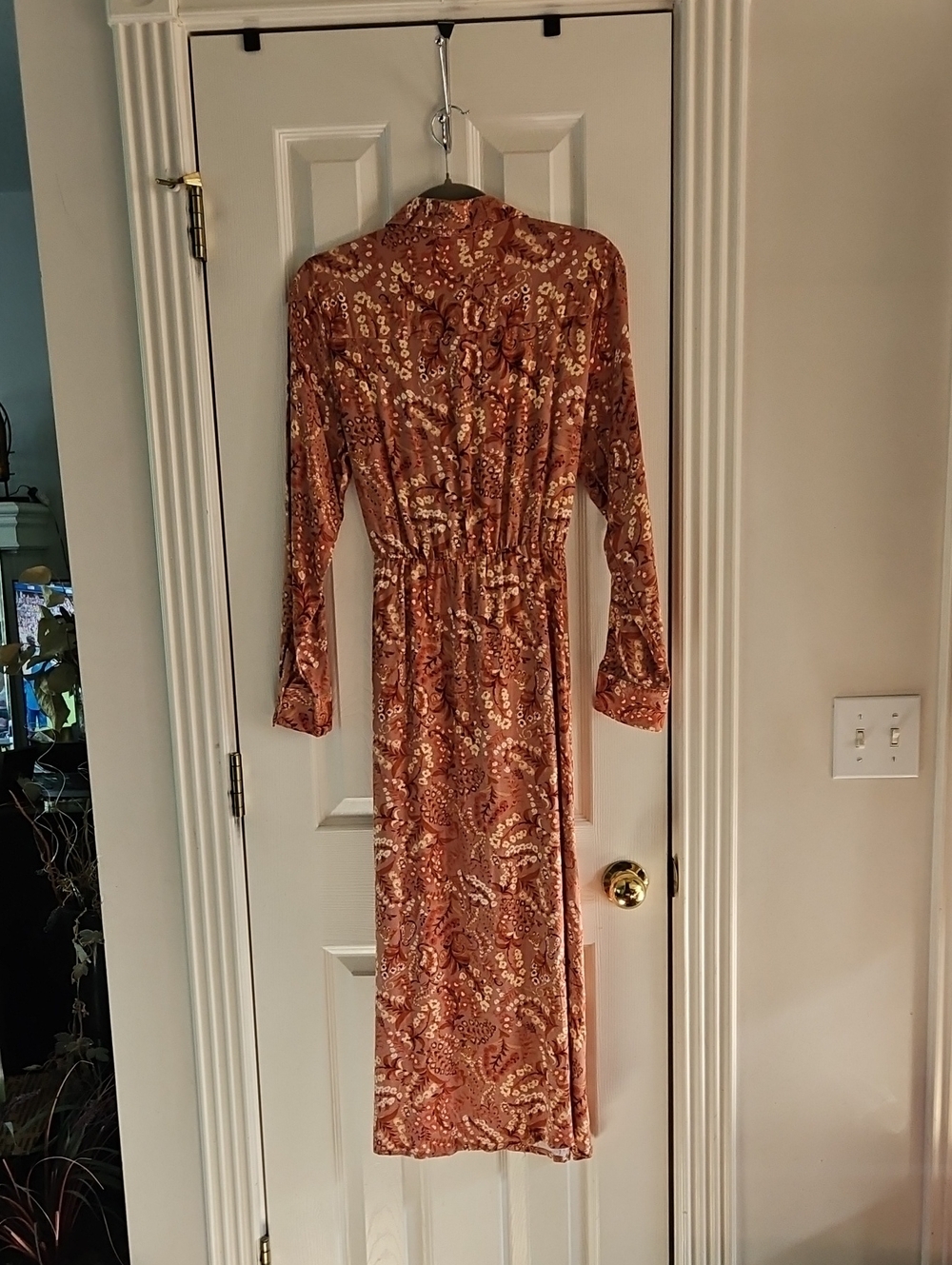 Lucky Brand Full Button Shirt Dress in Rust, NWT, Sz M - Picture 3 of 9